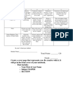 Notebook Rubric