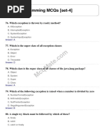 Java Programming Solved MCQs (Set-4)