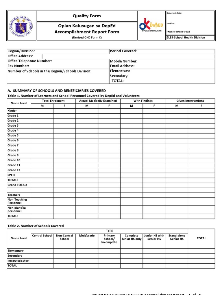 Okd Ohw Report Form | PDF | Dentist | Pregnancy