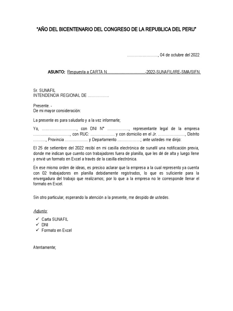 Respuesta sunafil pdf