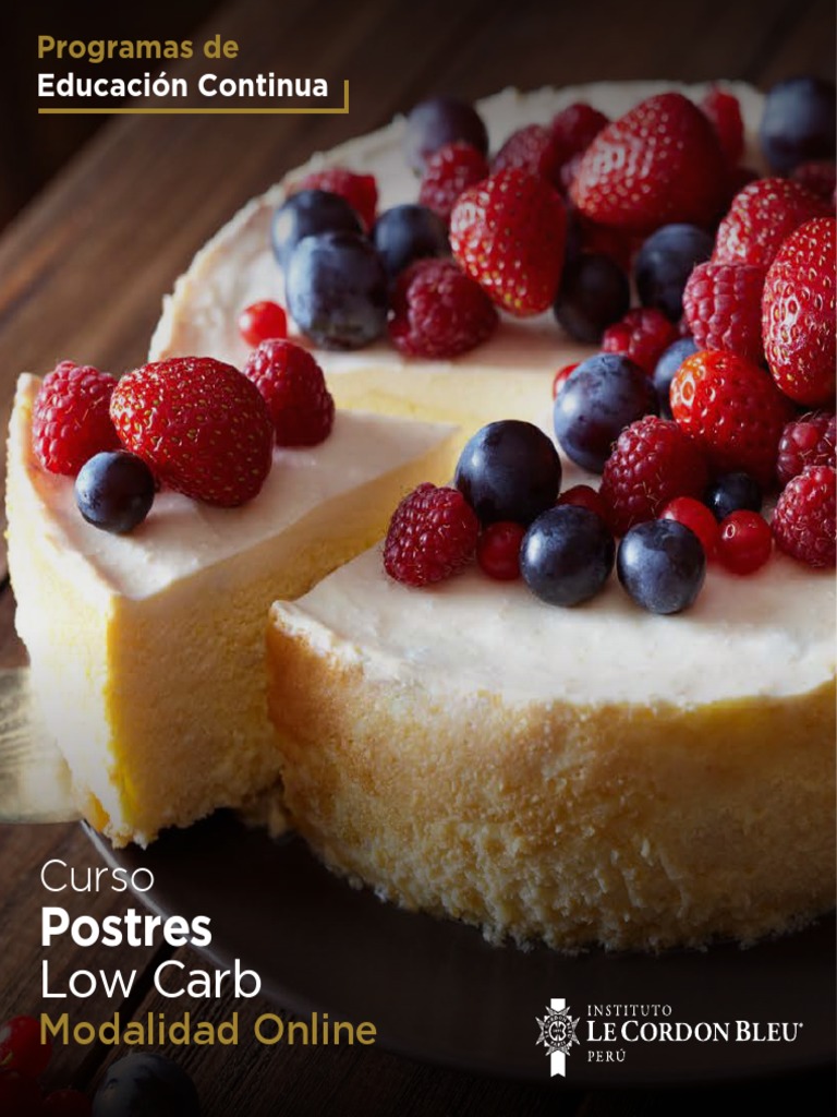 Curso Online de Postres Low Carb | PDF | Postres | Chocolate