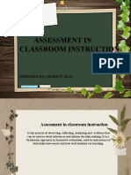 Assessment in Classroom Instruction