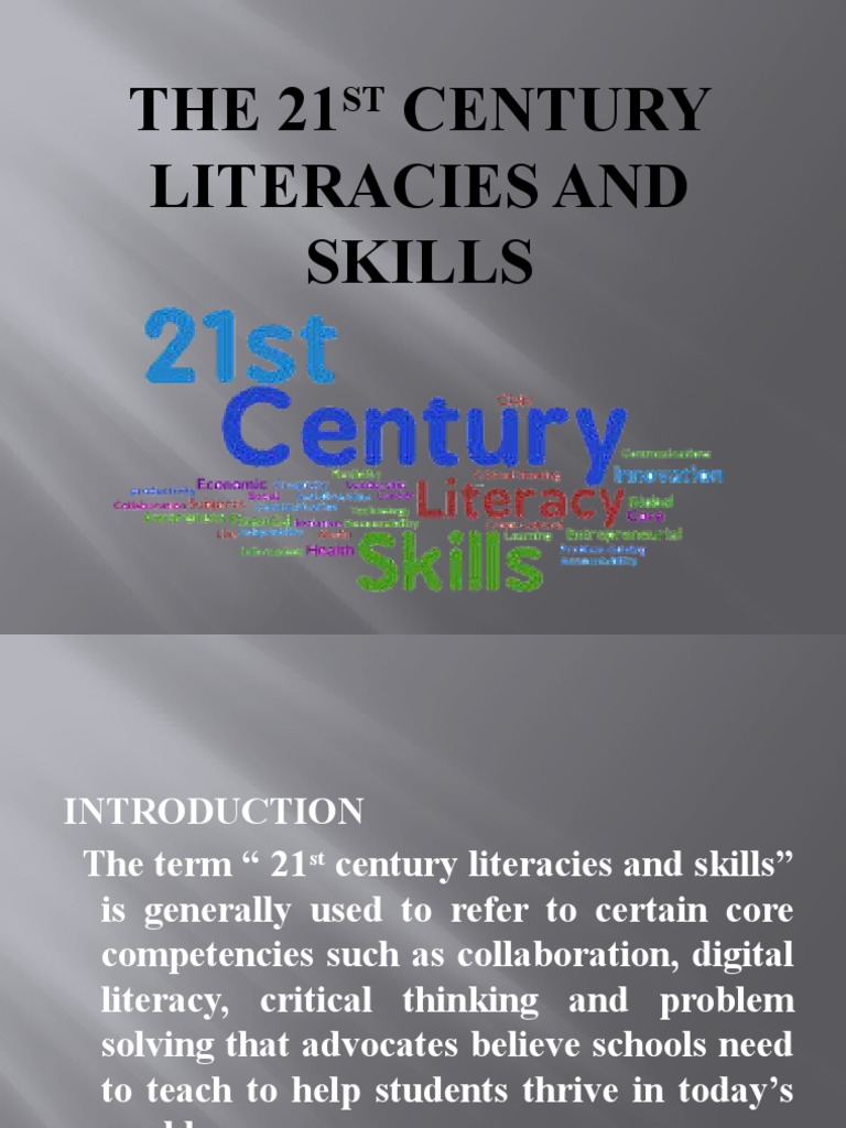 Introduction To 21st Century Literacies Ppt