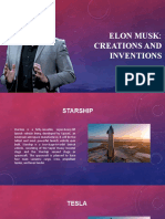 ELON MUSK. Creations and Inventions