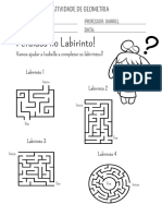 Labirintos e mapas de geometria
