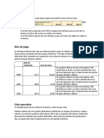 Días de Inventario, Pago, Ciclo Operativo