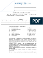 Lista de revisão química do ensino médio