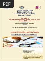 Research Methodology and Data Analysis Sep 2022