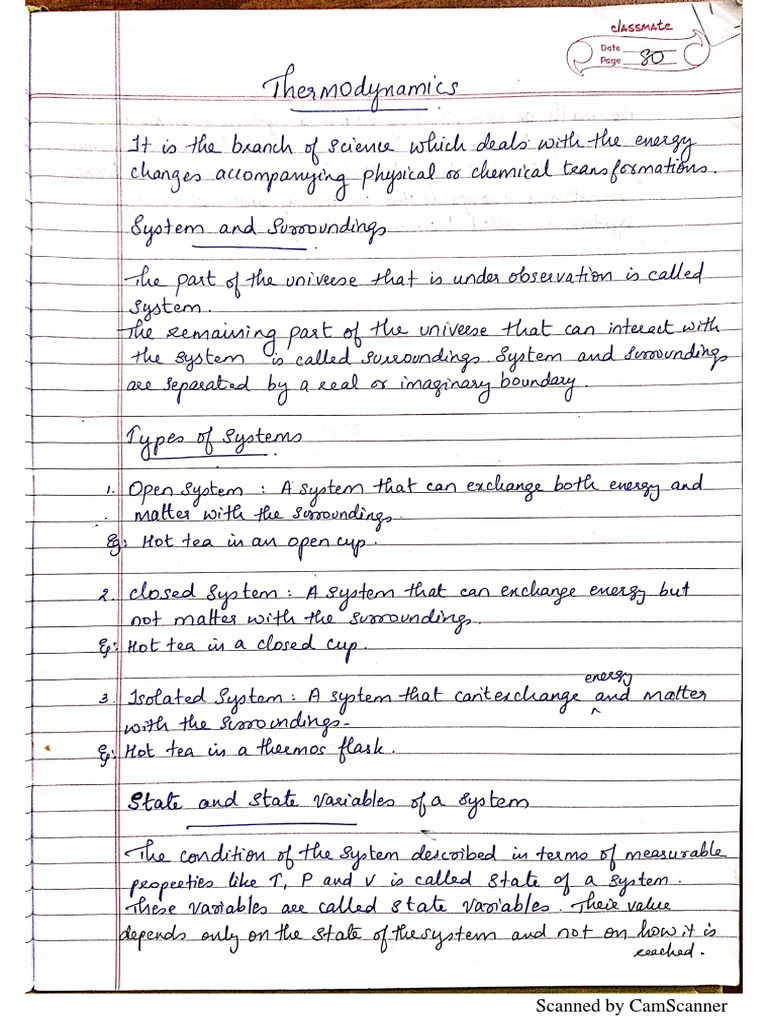Thermodynamics lesson 6 class 11 pdf