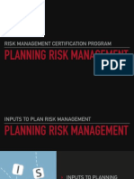 Inputs To Plan Risk Management