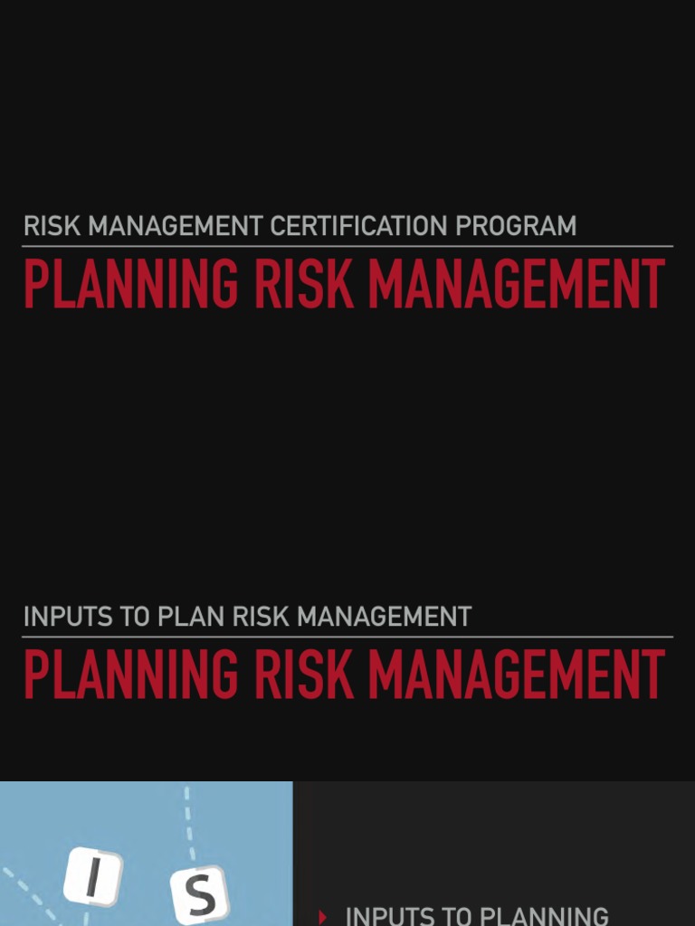 Risk Management Planning Guide | PDF | Business
