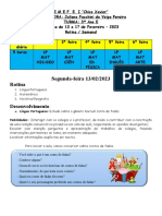 3ª Semana de 13 a 17 de Fevereiro