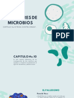 Presentación Científica Microorganismos Ilustraciones Células Verde Turquesa