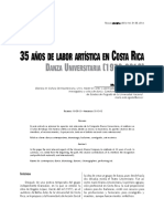 35 Años de Labor Artística en Costa Rica Danza Universitaria