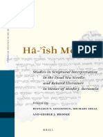 Ha-'Îsh Moshe Studies in Scriptural Interpretation in The Dead Sea Scrolls and Related Literature in Honor of Moshe J.... (Binyamin Y. Goldstein (Ed.) Etc.) (Z-Library)