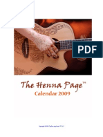 The Henna Page 2009 Illustrated Calendar