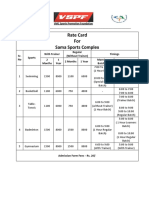 VSPF Rate Card - Sama Sports Complex