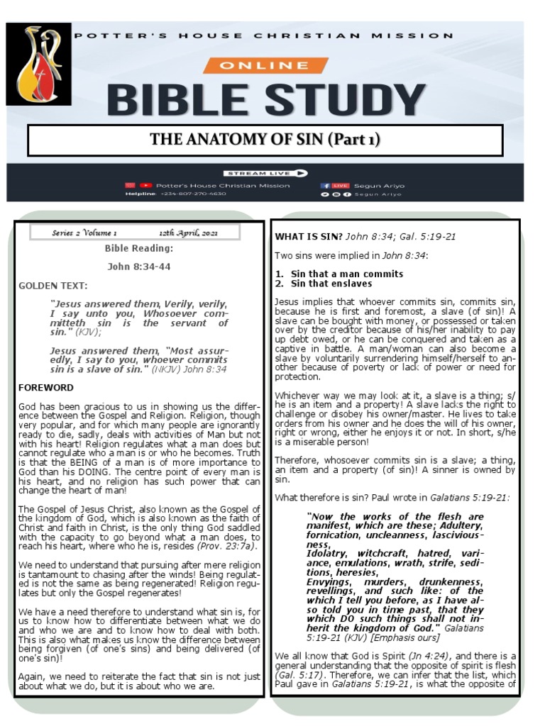 Anatomy of Sin 1 | Download Free PDF | Devil | Religious Belief And ...