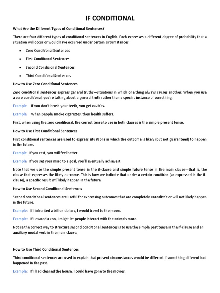 If Conditional PDF Syntax Human Communication