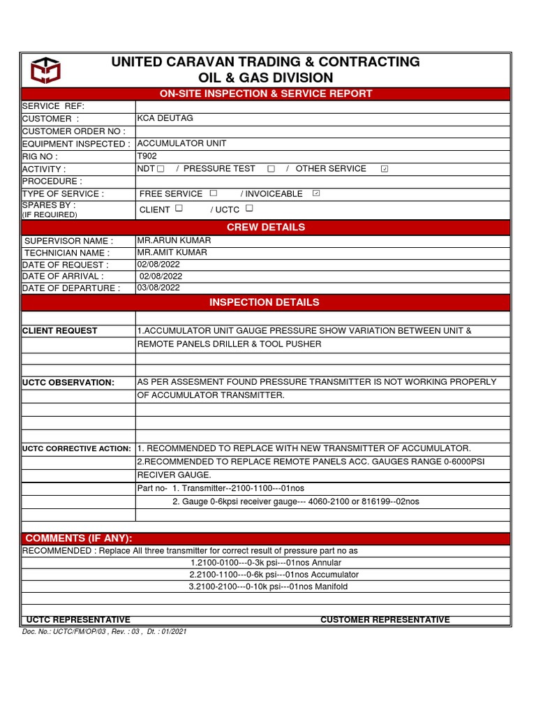 United Caravan Trading & Contracting Oil & Gas Division: On-Site ...