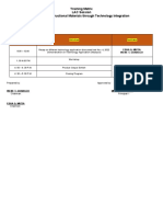 Training Matrix