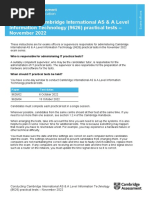 9626 Practical Test Instructions November 2022