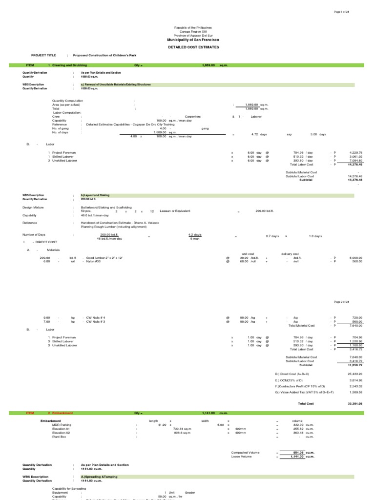 Construction Cost Analysis | PDF | Building Engineering | Building ...