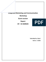 Integrated Marketing Workshop Report