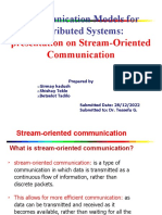 Stream-Oriented Communication