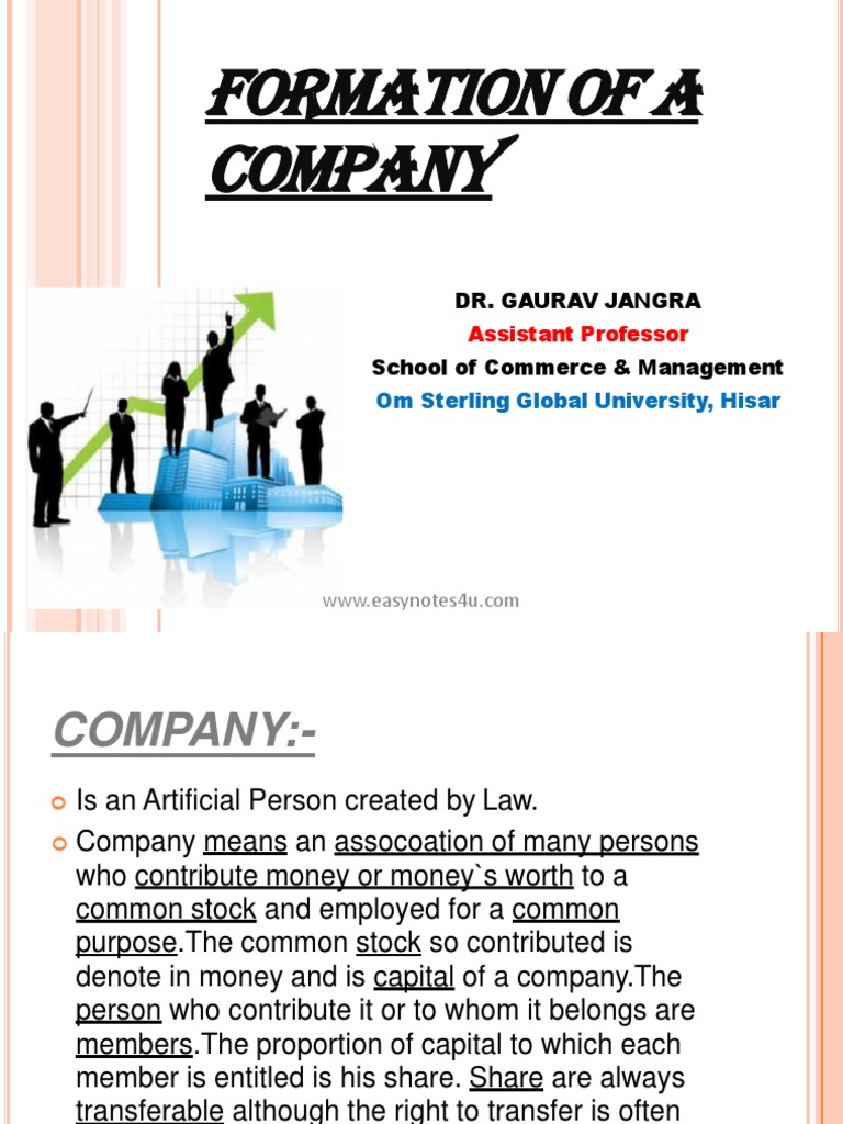 Company Formation Guide | PDF | Articles Of Association | Dividend