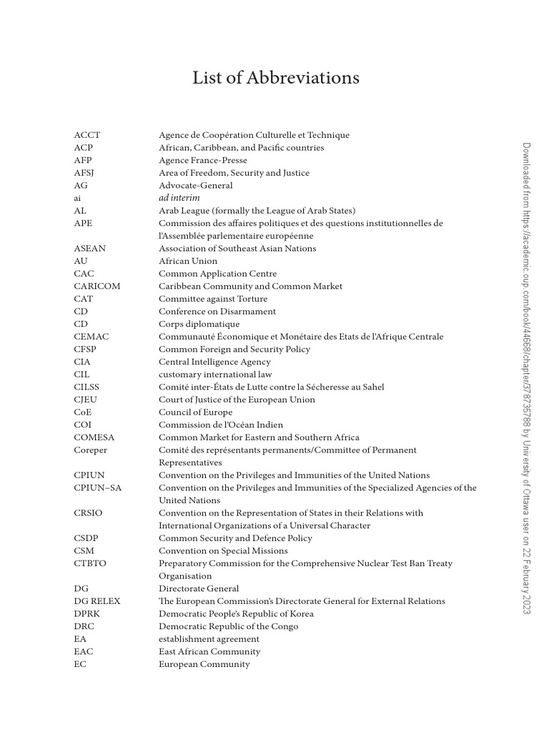List of Abbreviation | PDF | European Union | United Nations