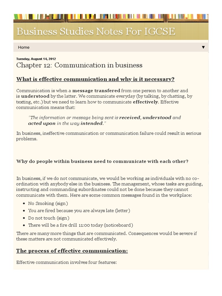 Effective Communication in Business | PDF | Communication | Information