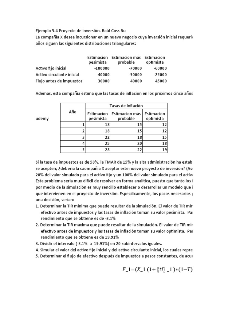 Simulacion Coss Bu | PDF | Teoría de la estimación | Inflación