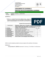 Assessment in Learning 2 Module 2: Alternative Ways in Assessing Learning