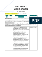 Esp-Q1-Budget of Work