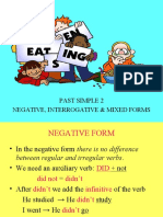 Past Simple 22 Negative Interrrogative Mixed Forms Flashcards Picture Description Exercises 52559