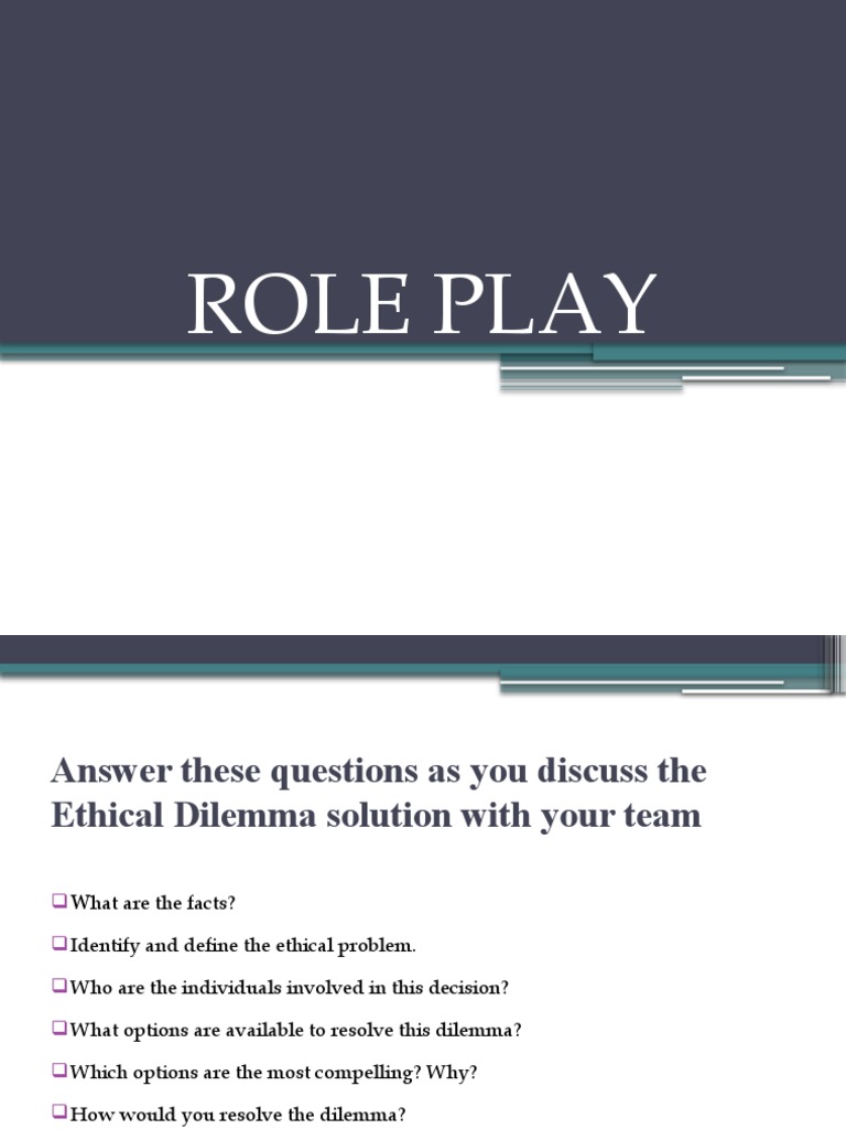 Role Play Pdf