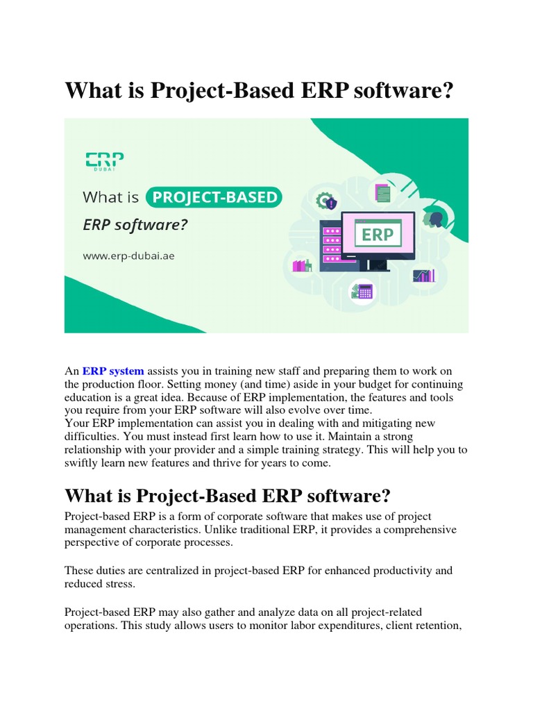 What Is Project-Based ERP Software | PDF | Enterprise Resource Planning ...