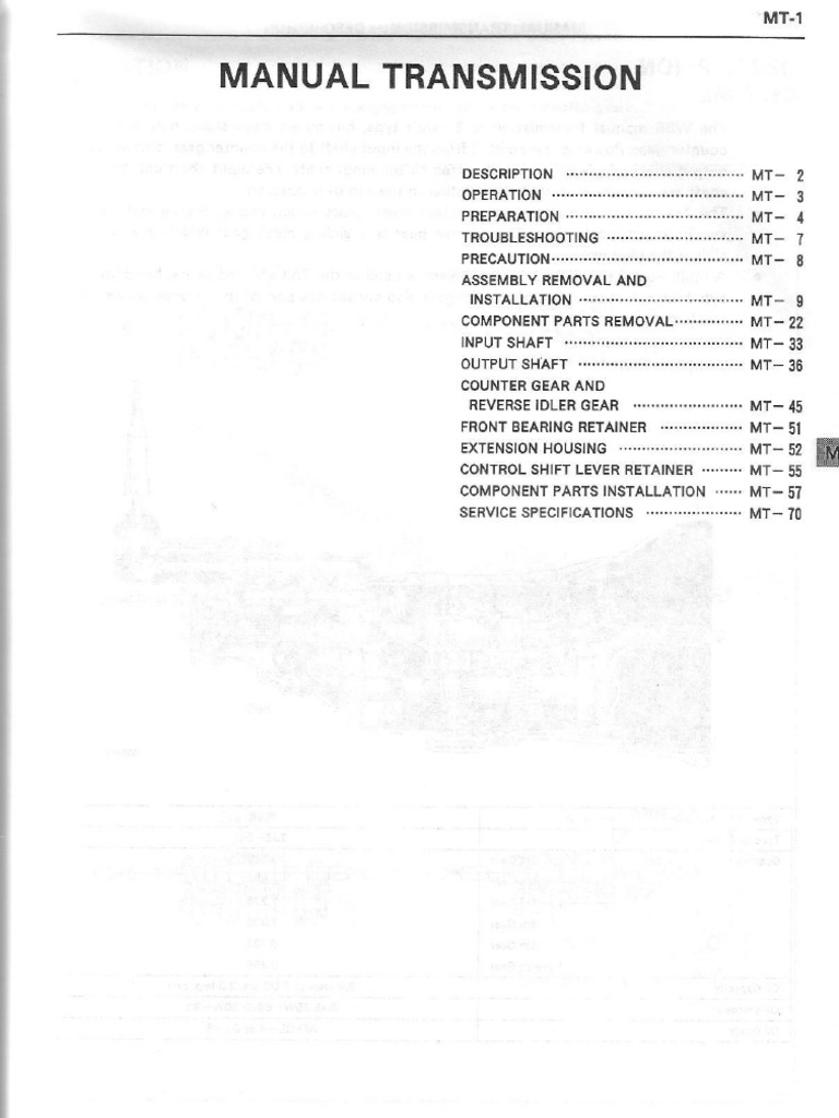 Manual Transmission PDF