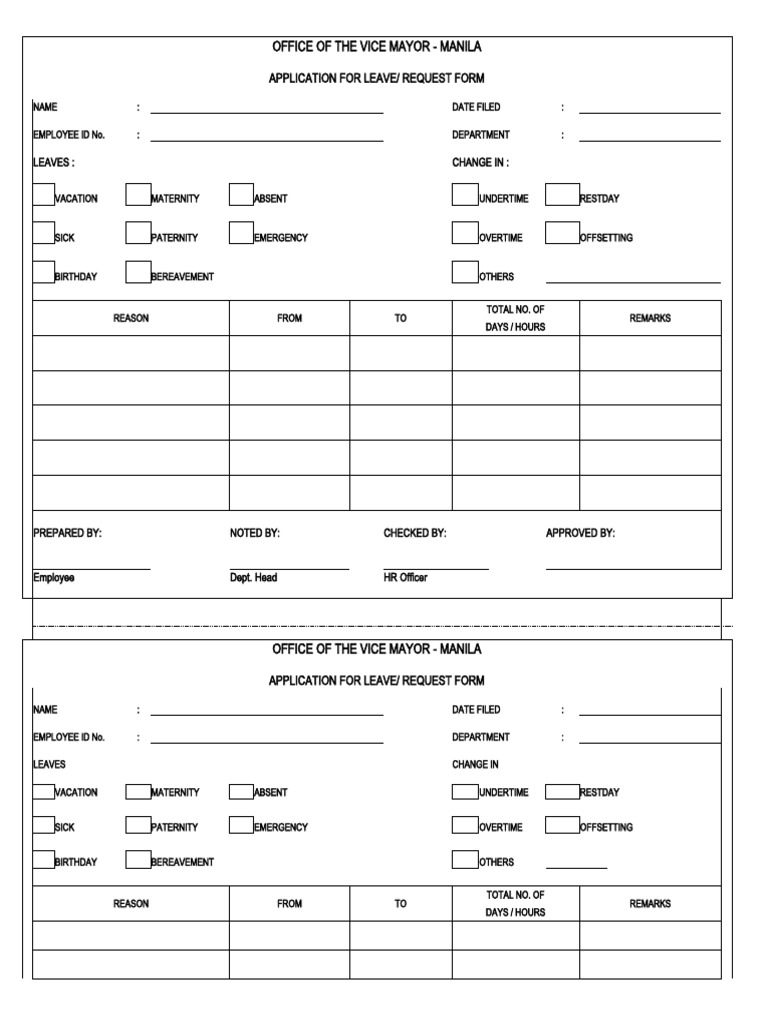 Leave Form | PDF | Labor Relations | Government