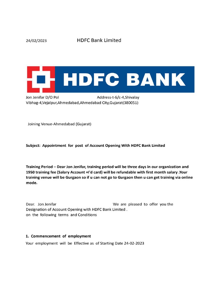 appointment-letter-hdfc-pdf