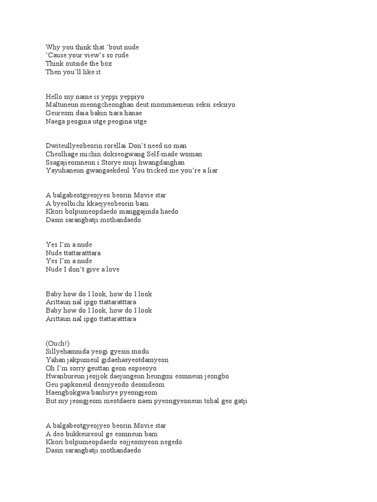 Nxde Romanized Lyrics | PDF