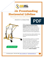 Portable Freestanding Horizontal Lifeline System - Product Sheet Literature