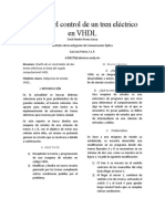 Diseño Del Control de Un Tren Eléctrico en VHDL