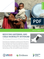 Reducing Maternal and Child Mortality in Punjab Policy Brief