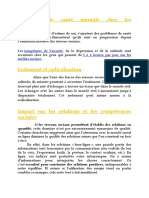 Problème de Santé Mentale Chez Les Adolescents