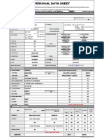 Personal Data Sheet Form