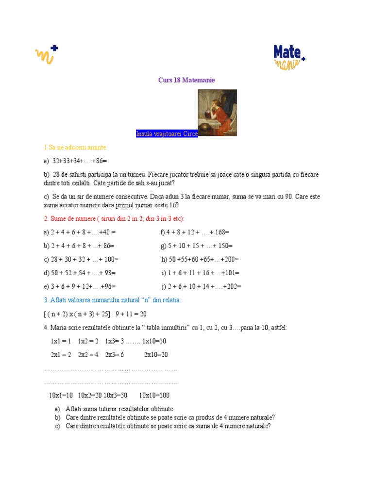 Curs 18 Matemanie | PDF