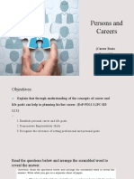 Persons and Careers: Understanding Concepts to Plan Your Future