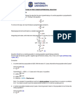 Applications of First Order DE